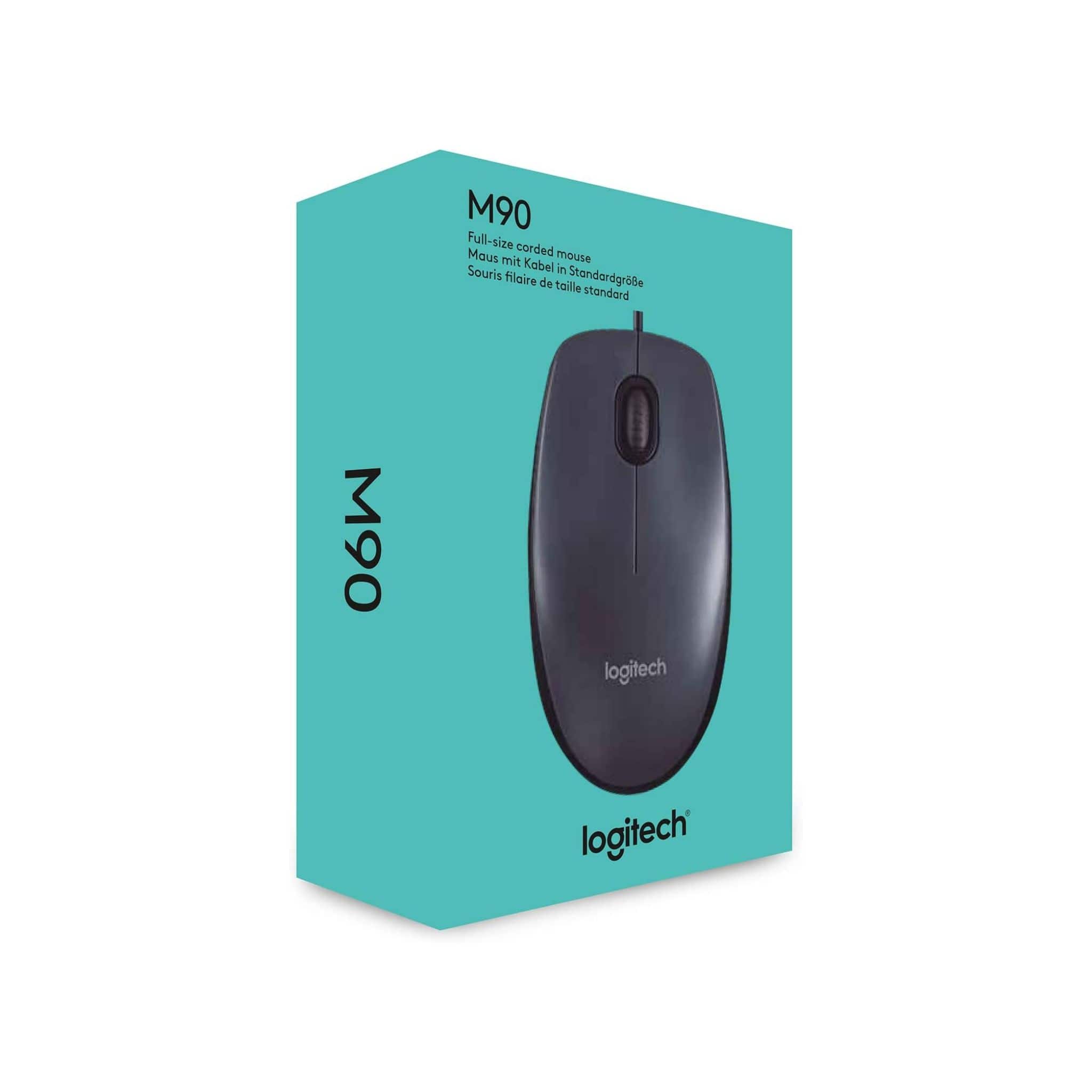 Logitech Logitech M90 1000 DPI Optical Wired USB Mouse - Black