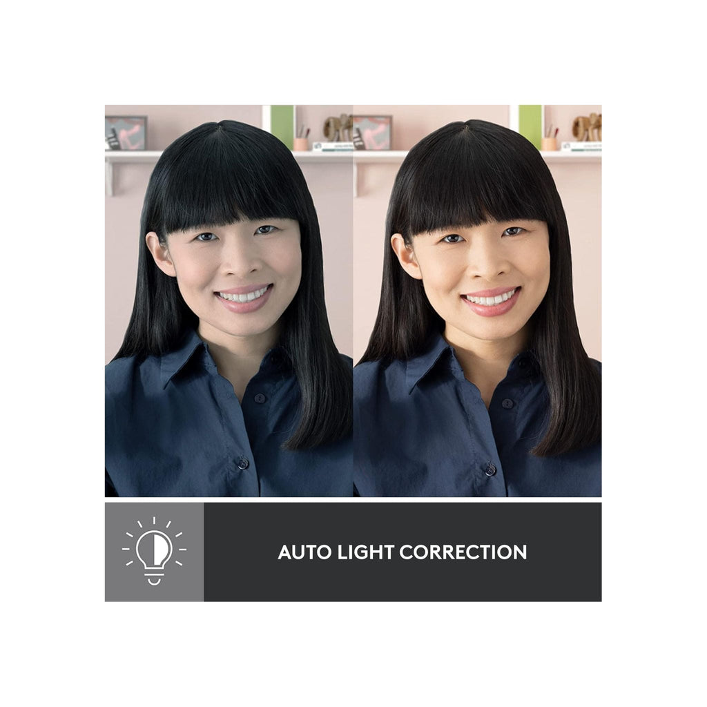 Logitech Webcam Logitech Brio 300 A 1080p webcam with auto light correction, noise-reducing mic, and USB-C