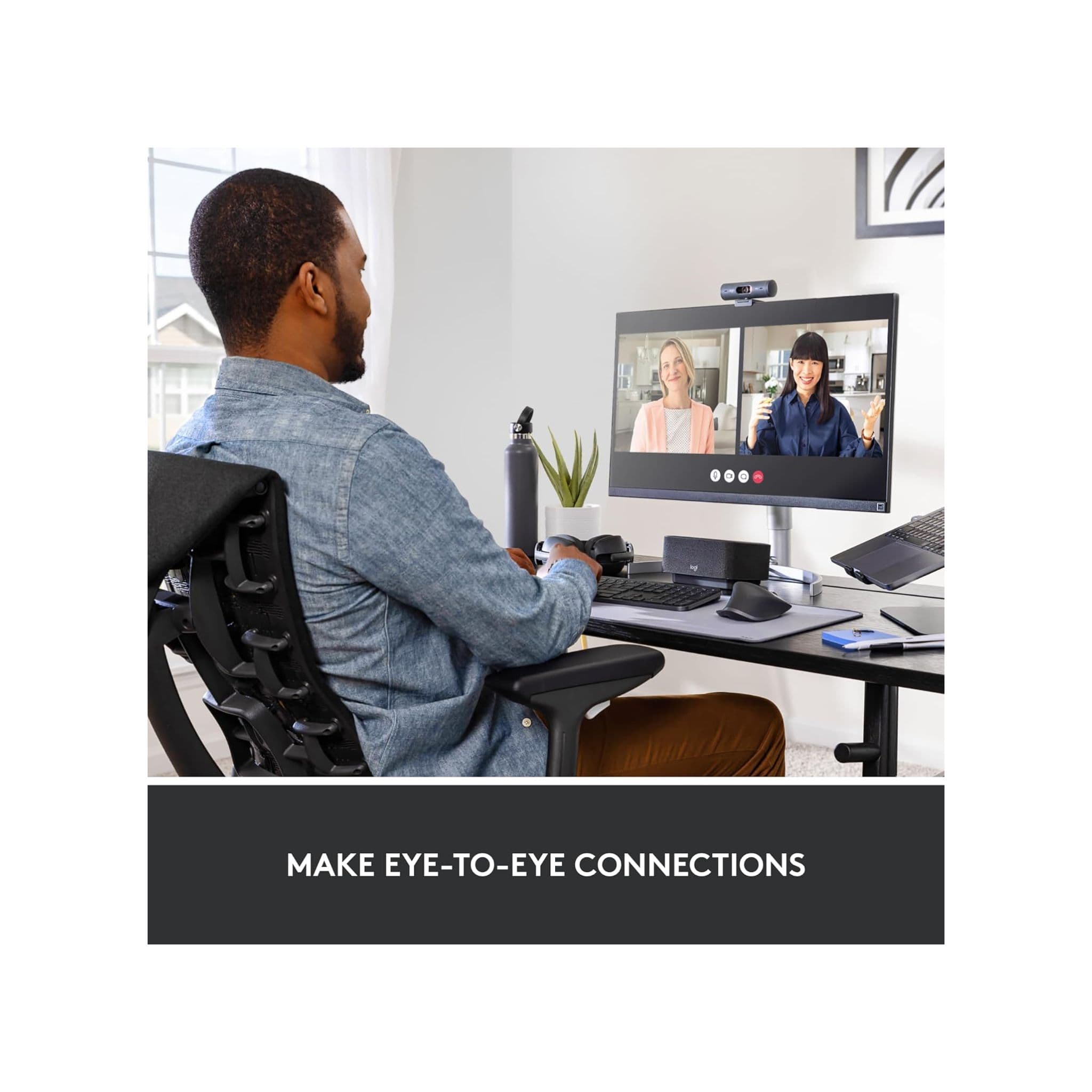 Logitech Webcam Logitech Brio 500 Full HD Webcam, Auto Framing, Show Mode, Noise-Reducing Mics, Privacy Shutter, USB-C, Streaming & Video Calling - Microsoft Teams, Google Meet, Zoom, PC/Mac - Graphite