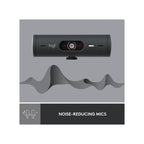 Logitech Webcam Logitech Brio 500 Full HD Webcam, Auto Framing, Show Mode, Noise-Reducing Mics, Privacy Shutter, USB-C, Streaming & Video Calling - Microsoft Teams, Google Meet, Zoom, PC/Mac - Graphite
