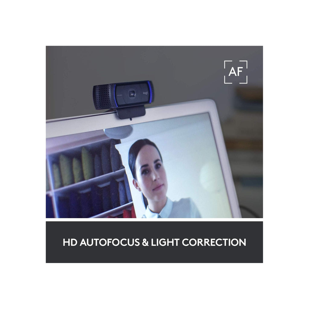 Logitech Webcam Logitech C920 HD Pro Webcam Full HD 1080p video calling with stereo audio