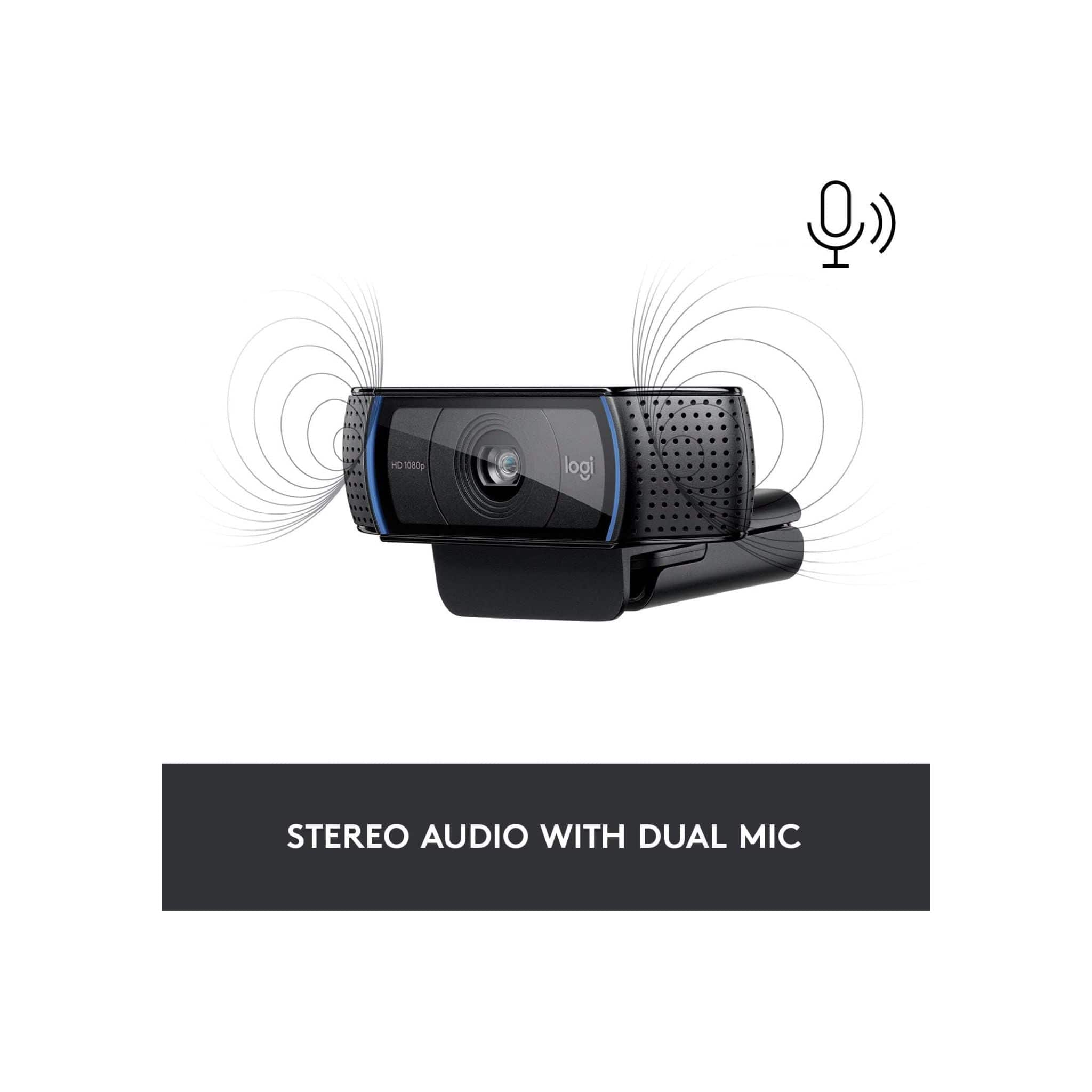 Logitech Webcam Logitech C920 HD Pro Webcam Full HD 1080p video calling with stereo audio