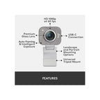 Logitech Webcam Logitech Streamcam Full HD Camera with USB-C for Live Streaming and Content Creation