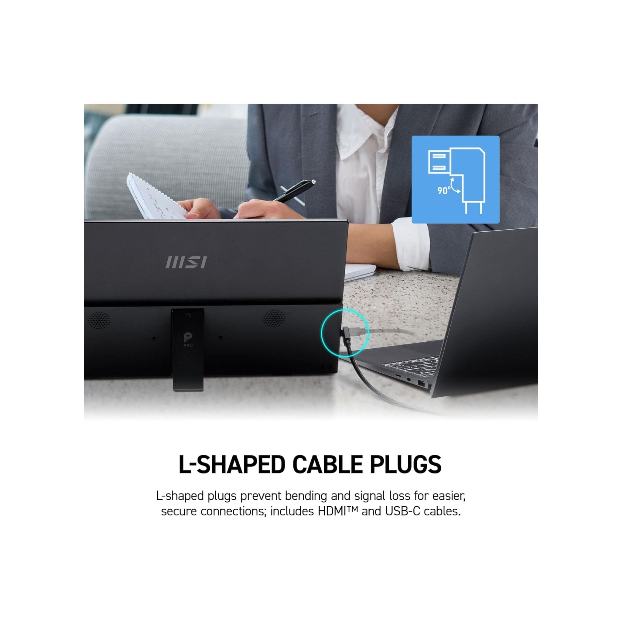 MSI Monitors MSI PRO MP165 E6  Portable & Ultra-slim 15.6-inch Full HD USB-C  Business Monitor
