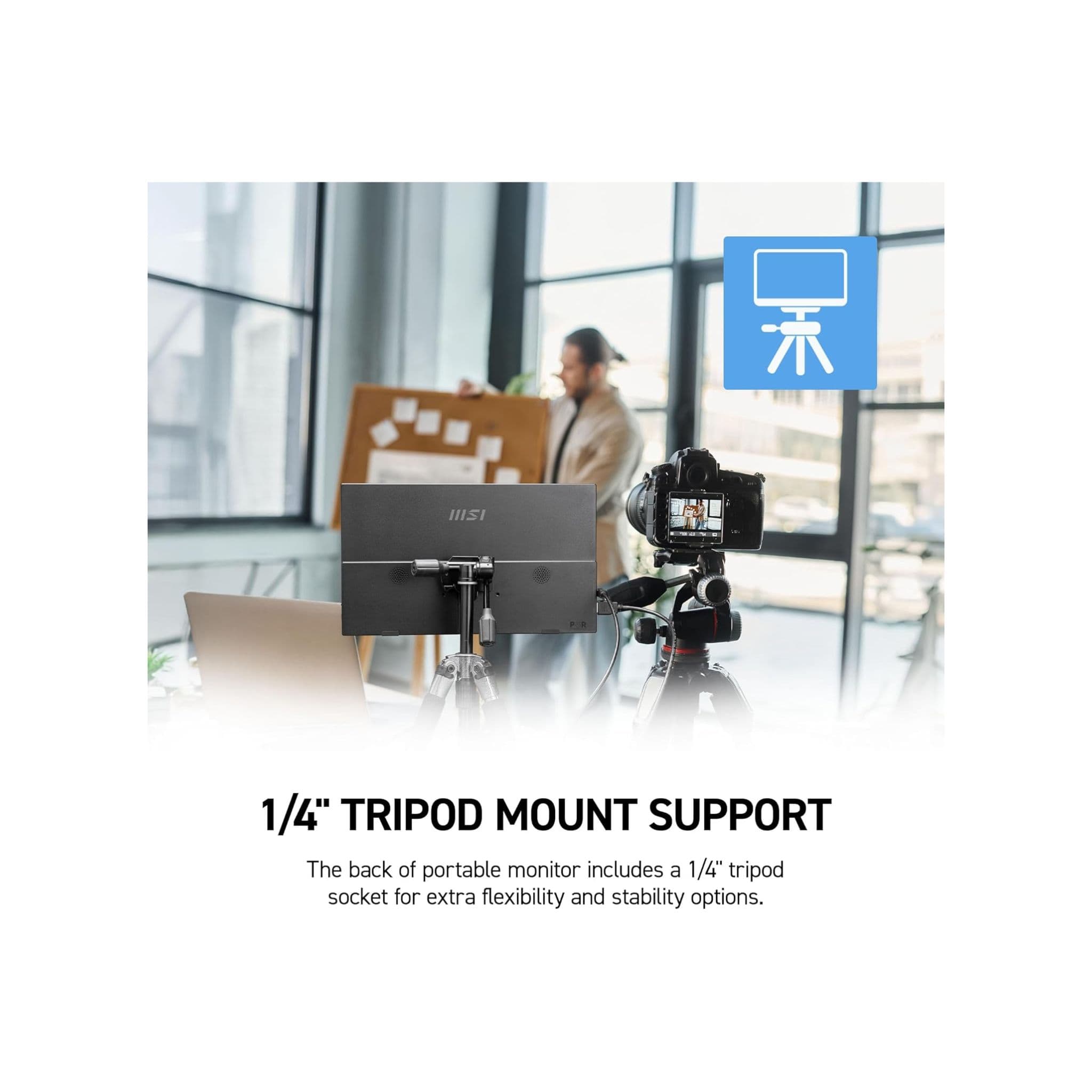 MSI Monitors MSI PRO MP165 E6  Portable & Ultra-slim 15.6-inch Full HD USB-C  Business Monitor