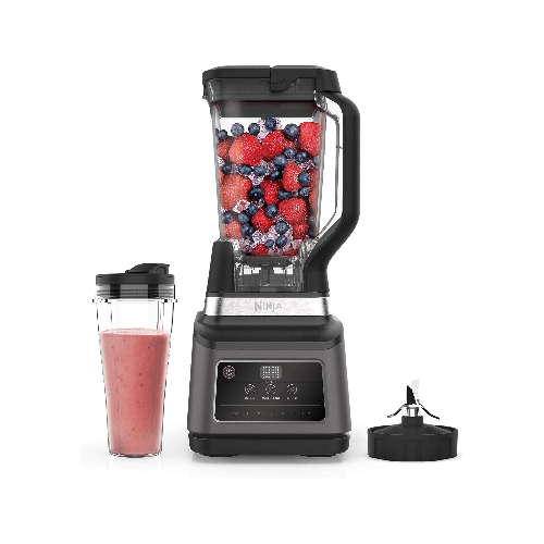 Ninja Kitchen Ninja 2-in-1 Blender with Auto-iQ 1200W 2.1 L jug , 0.7L Cup Black/Silver