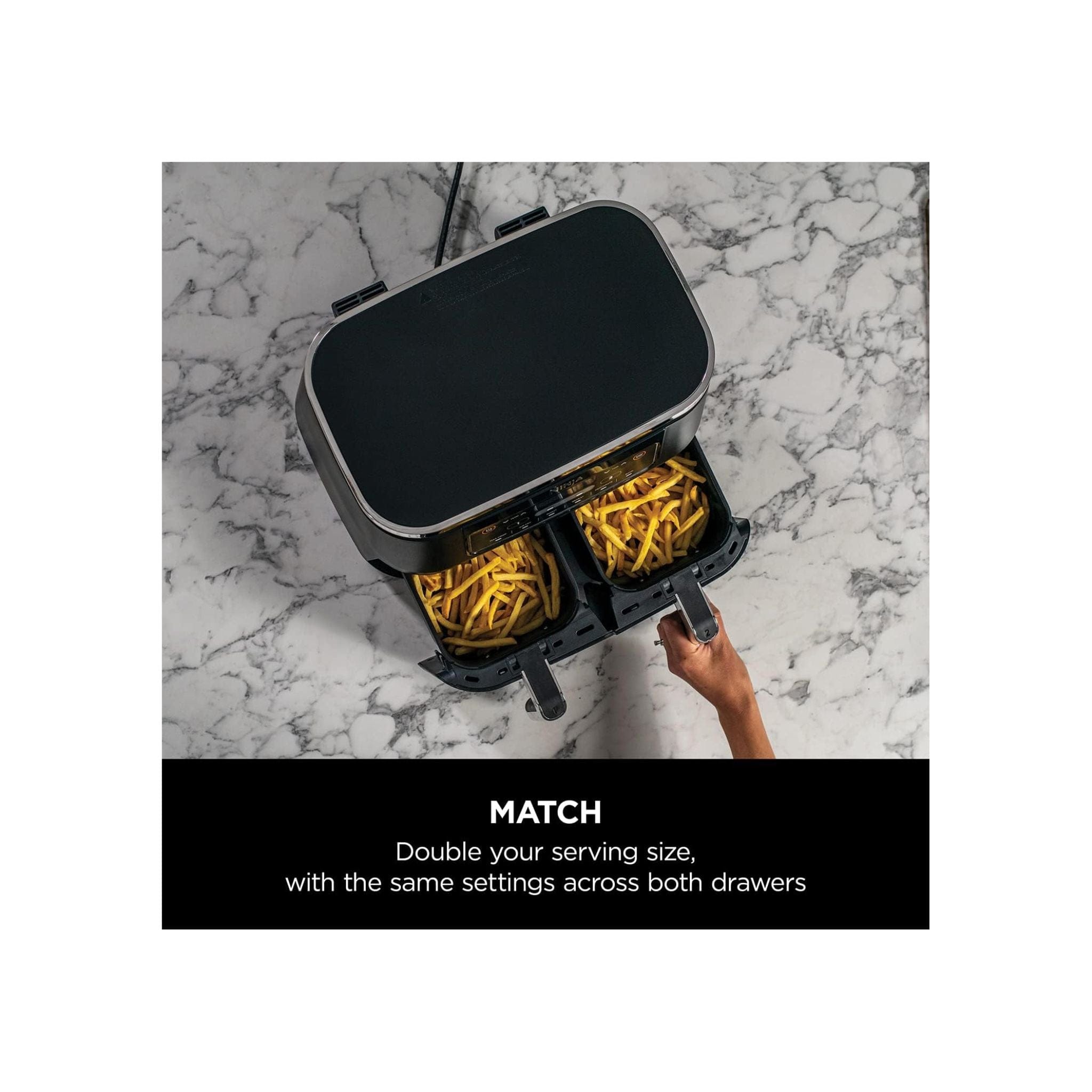 Ninja Kitchen Ninja AF300UK 7.6L Foodi Dual Zone Air Fryer and Dehydrator - Black