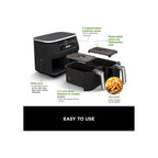 Ninja Kitchen Ninja AF300UK 7.6L Foodi Dual Zone Air Fryer and Dehydrator - Black