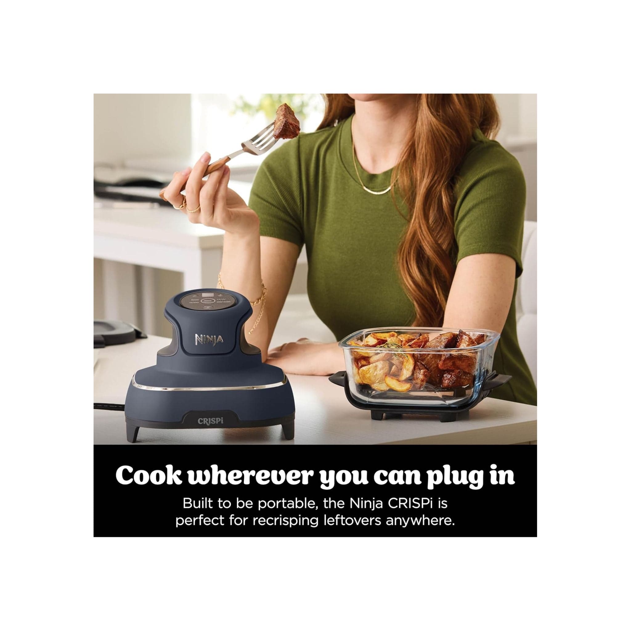 Ninja Kitchen Ninja CRISPi 4-in-1 FN101UKGY 4.5L Portable Air Fryer - Blue