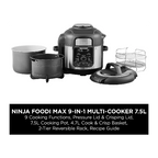 Ninja Kitchen Ninja Foodi MAX Multi Cooker, 7.5L with 9 Functions, Pressure Cook, Air Fry, Slow Cook, Grill