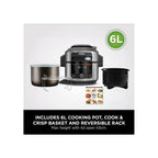 Ninja Multi Cooker Ninja OL550UK Foodi 11-in-1 SmartLid 6L Multi Cooker and Air Fryer