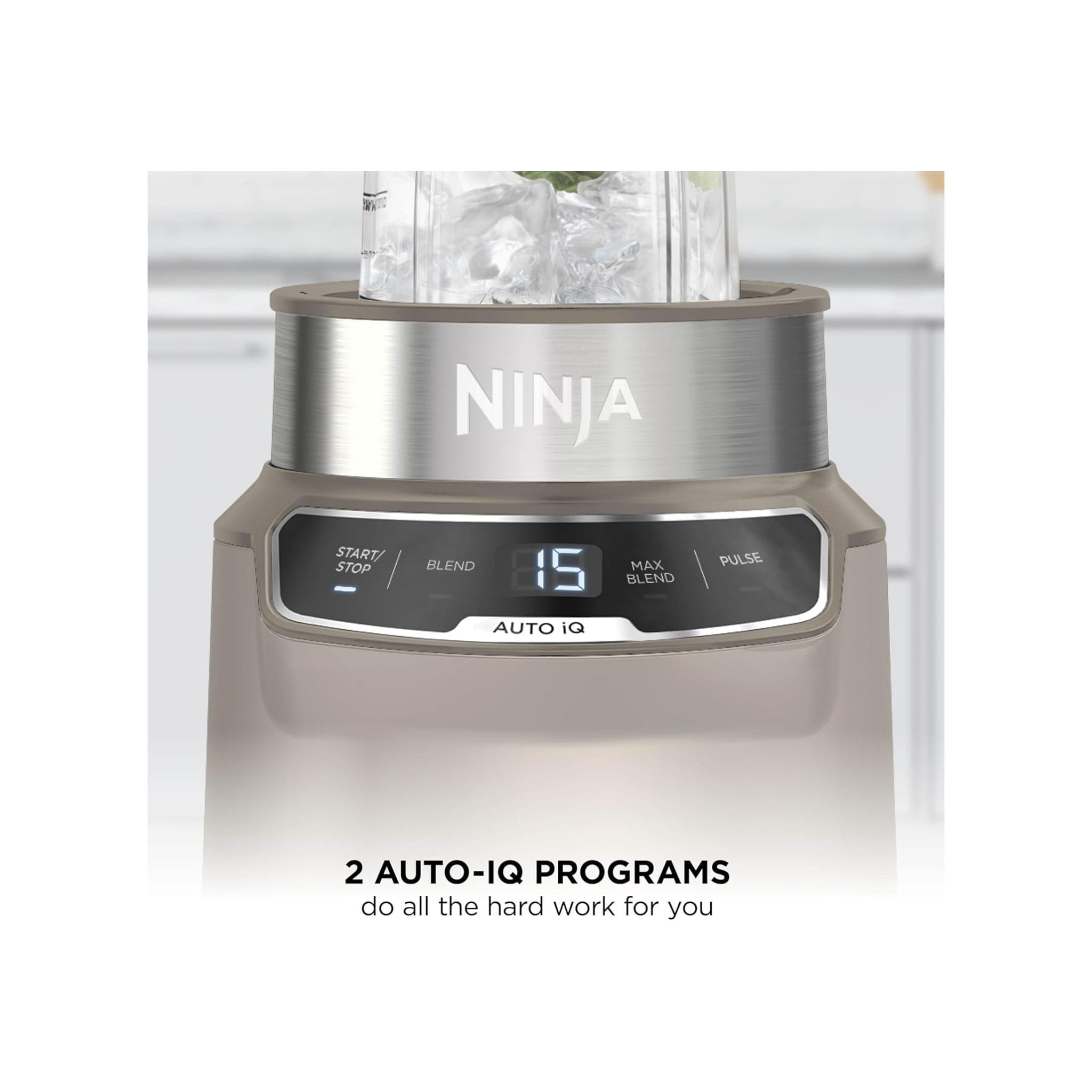 Ninja Ninja 1000W Blender with Auto-iQ, Blend in Cup, One Touch Controls for smoothies, milkshakes, frozen treats – BN500UKSD1