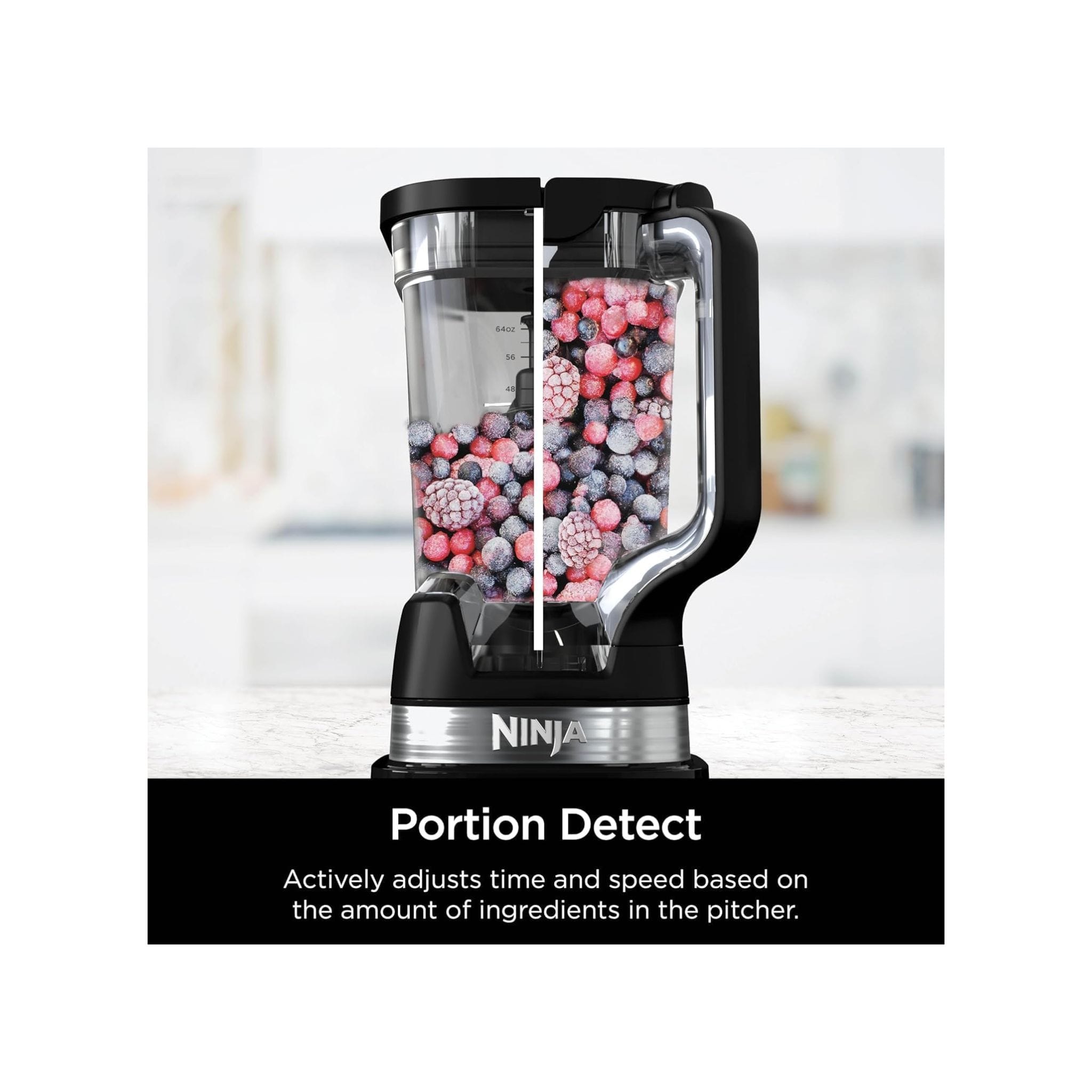 Ninja Ninja 1200W Detect Power Blender Pro with 2L Jug (1900ml max capacity), ideal for smoothies, chopping, and frozen drinks, Black, TB201UK