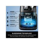 Ninja Ninja 1200W Detect Power Blender Pro with 2L Jug (1900ml max capacity), ideal for smoothies, chopping, and frozen drinks, Black, TB201UK