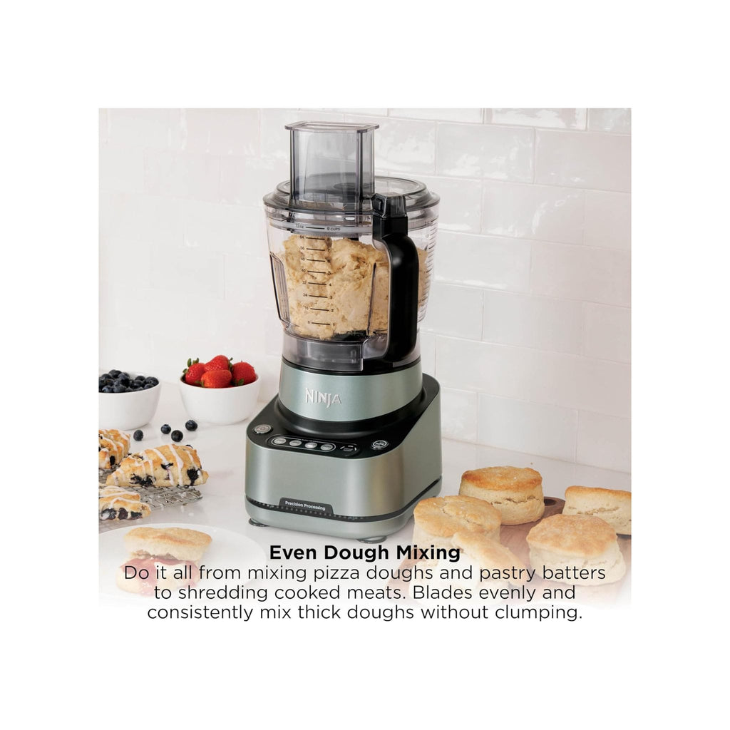 Ninja Ninja PrecisionPro 2.1L Food Processor with 4 Auto Presets and Manual Settings, Make Pizza and Bread Dough, and Slice Vegetables and More- BZ651UK