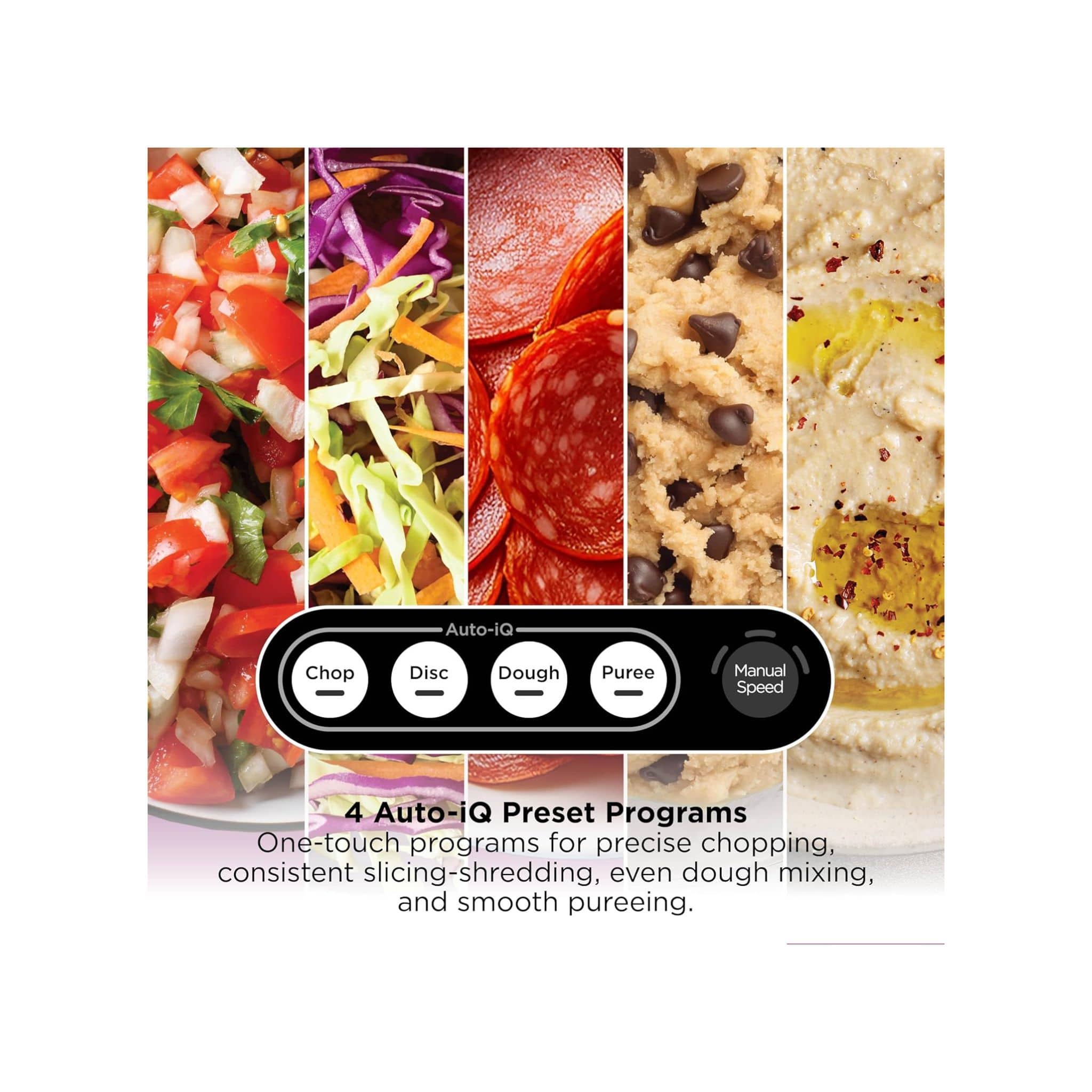 Ninja Ninja PrecisionPro 2.1L Food Processor with 4 Auto Presets and Manual Settings, Make Pizza and Bread Dough, and Slice Vegetables and More- BZ651UK