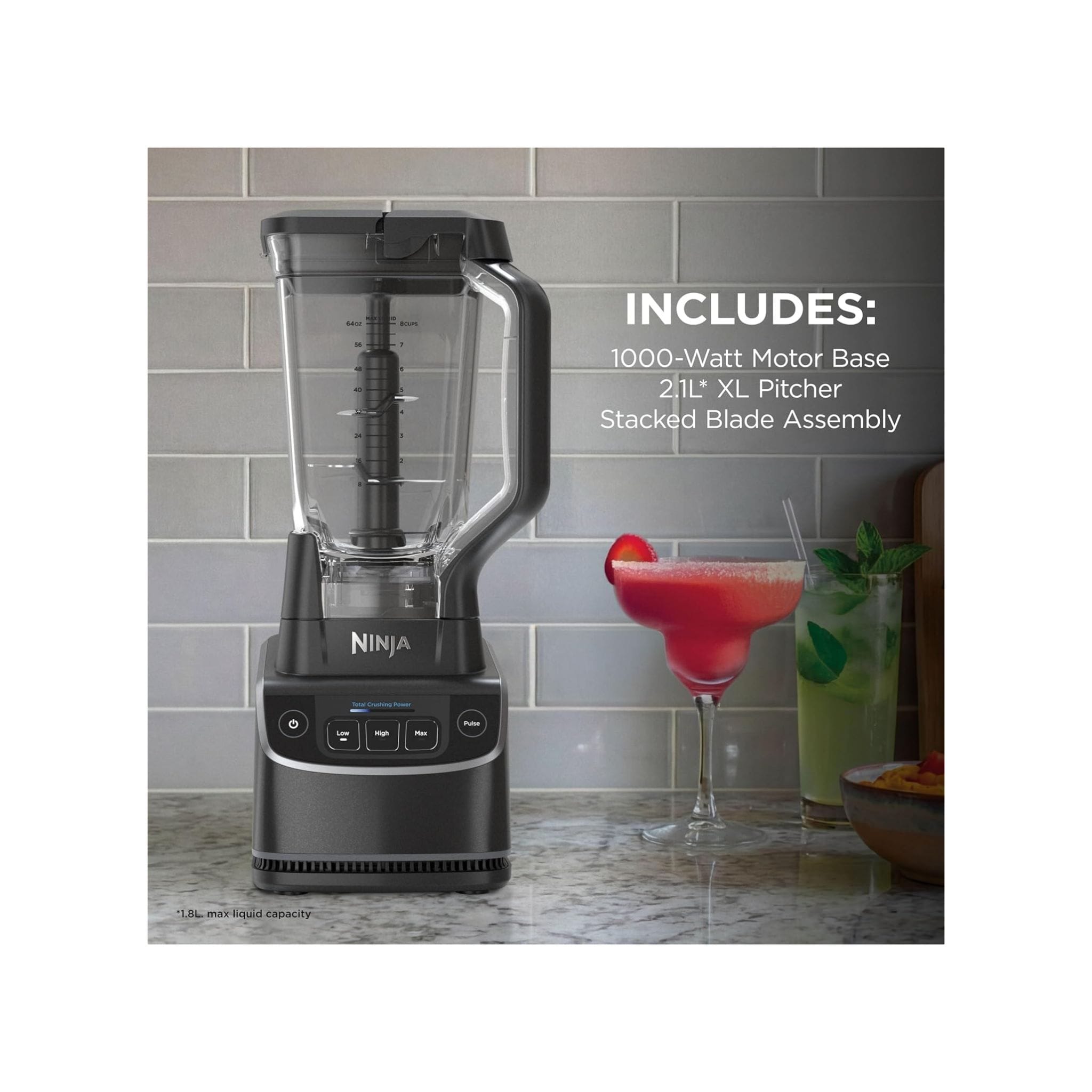 Ninja Ninja UltraCrush 2.1L  Jug Blender - Black  ( BP201UK )
