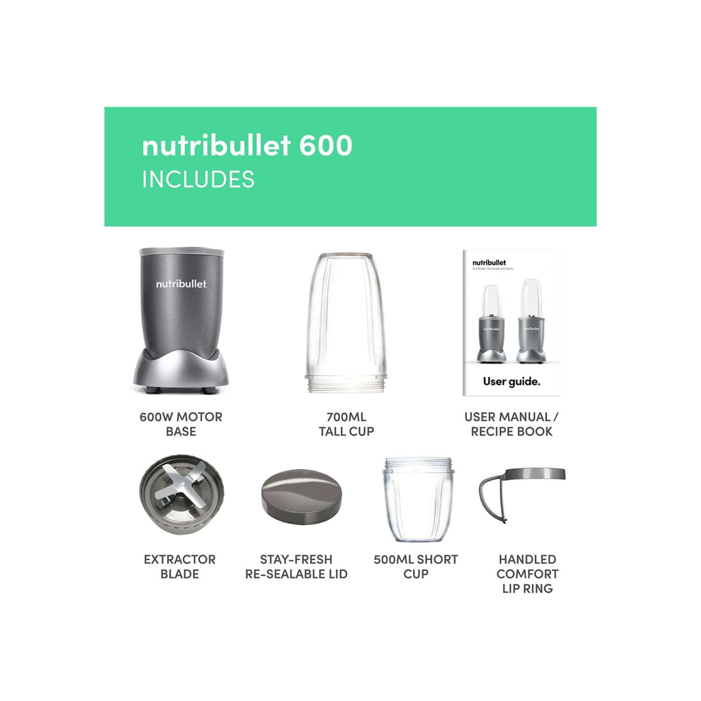 Nutribullet Blenders Nutribullet 600 Series Blender with Deluxe Kit - Black