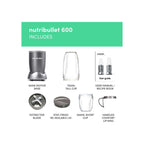 Nutribullet Blenders Nutribullet 600 Series Blender with Deluxe Kit - Black
