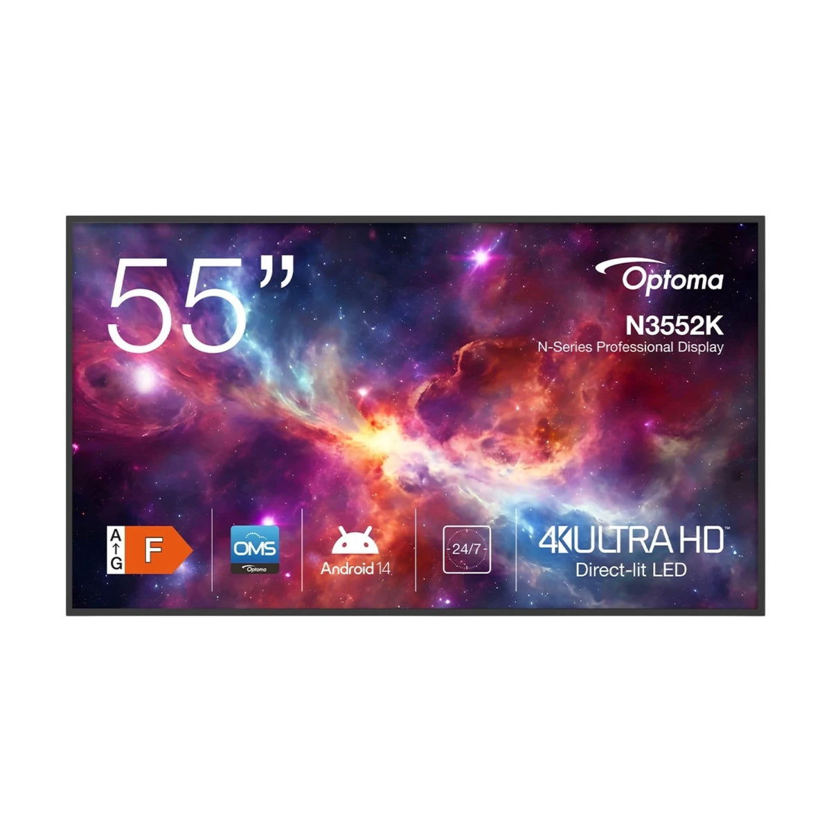 Optoma Optoma N3552K 55" 4K(UHD) N-Series Commercial Display: Built for Signage, Collaboration, and Communication Main image