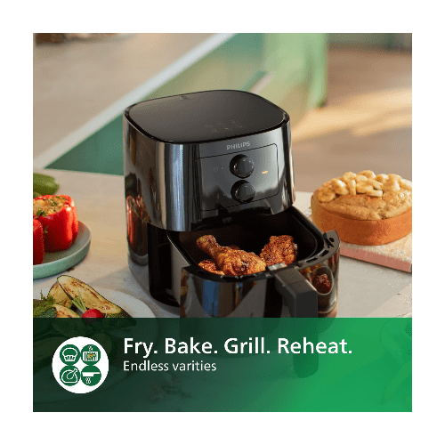 Philips Essential Air Fryer - 4.1 L, 1400 W, Rapid Air Technology, NutriU Recipe App, 60 minutes time Secondary image