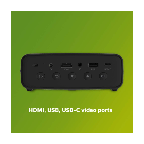 Philips Projectors Philips PicoPix Micro 2TV, DLP Portable Projector, Android TV, up to 4h Battery Life, HDMI, USB-C