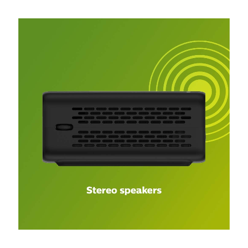 Philips Projectors Philips PicoPix Micro 2TV, DLP Portable Projector, Android TV, up to 4h Battery Life, HDMI, USB-C