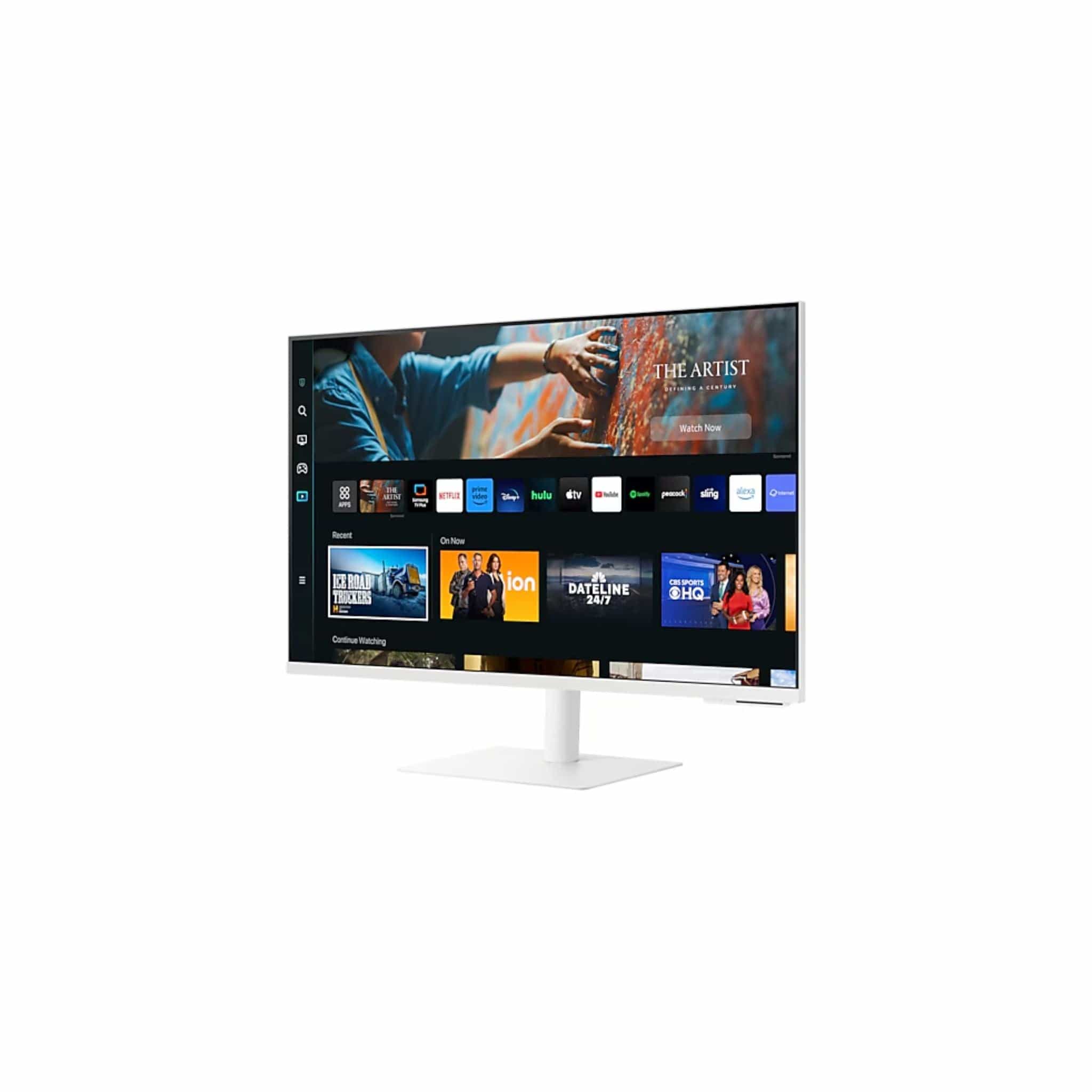 Samsung Monitors Samsung 27" M70C, USB-C, UHD White Smart Monitor with Speakers & Remote
