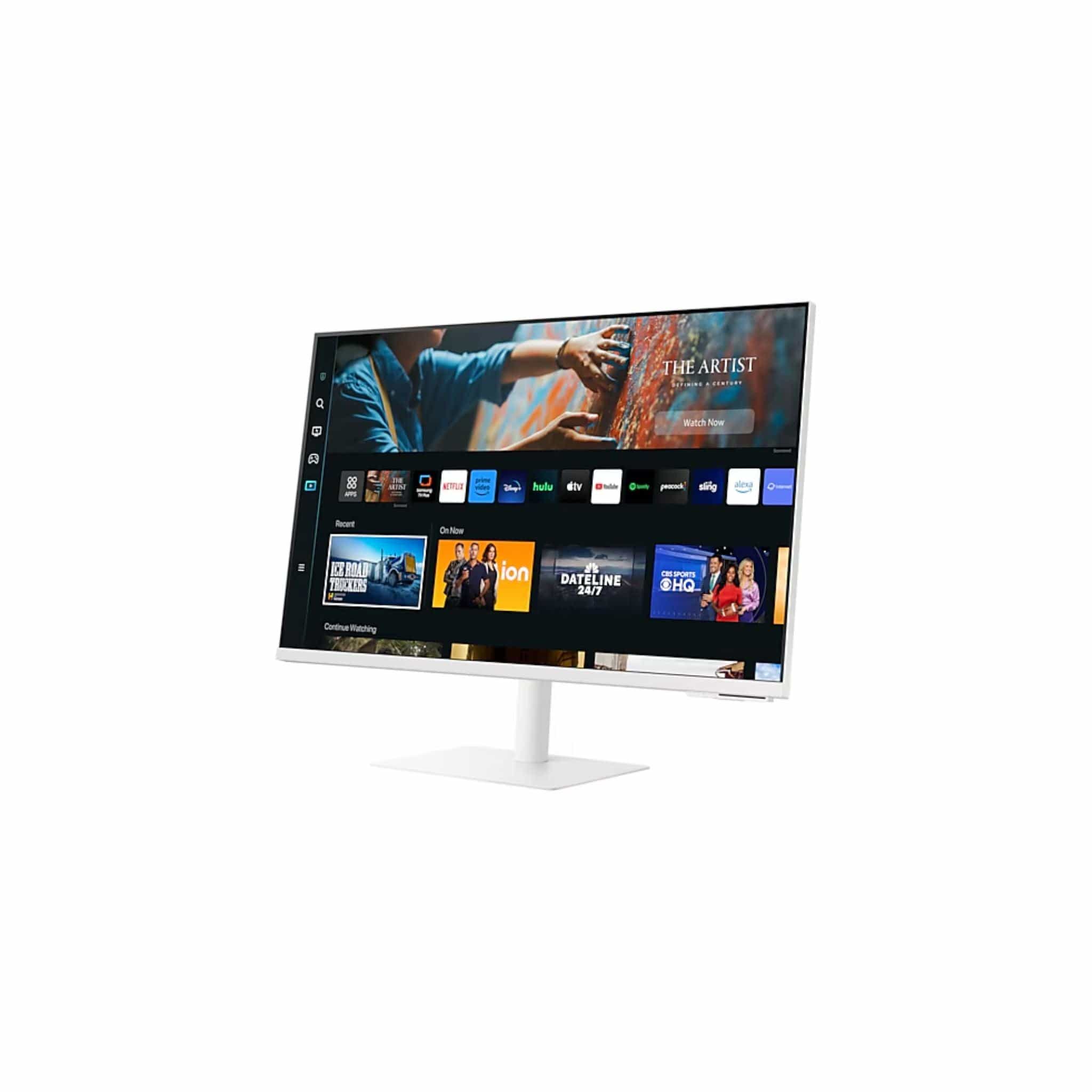 Samsung Monitors Samsung 27" M70C, USB-C, UHD White Smart Monitor with Speakers & Remote