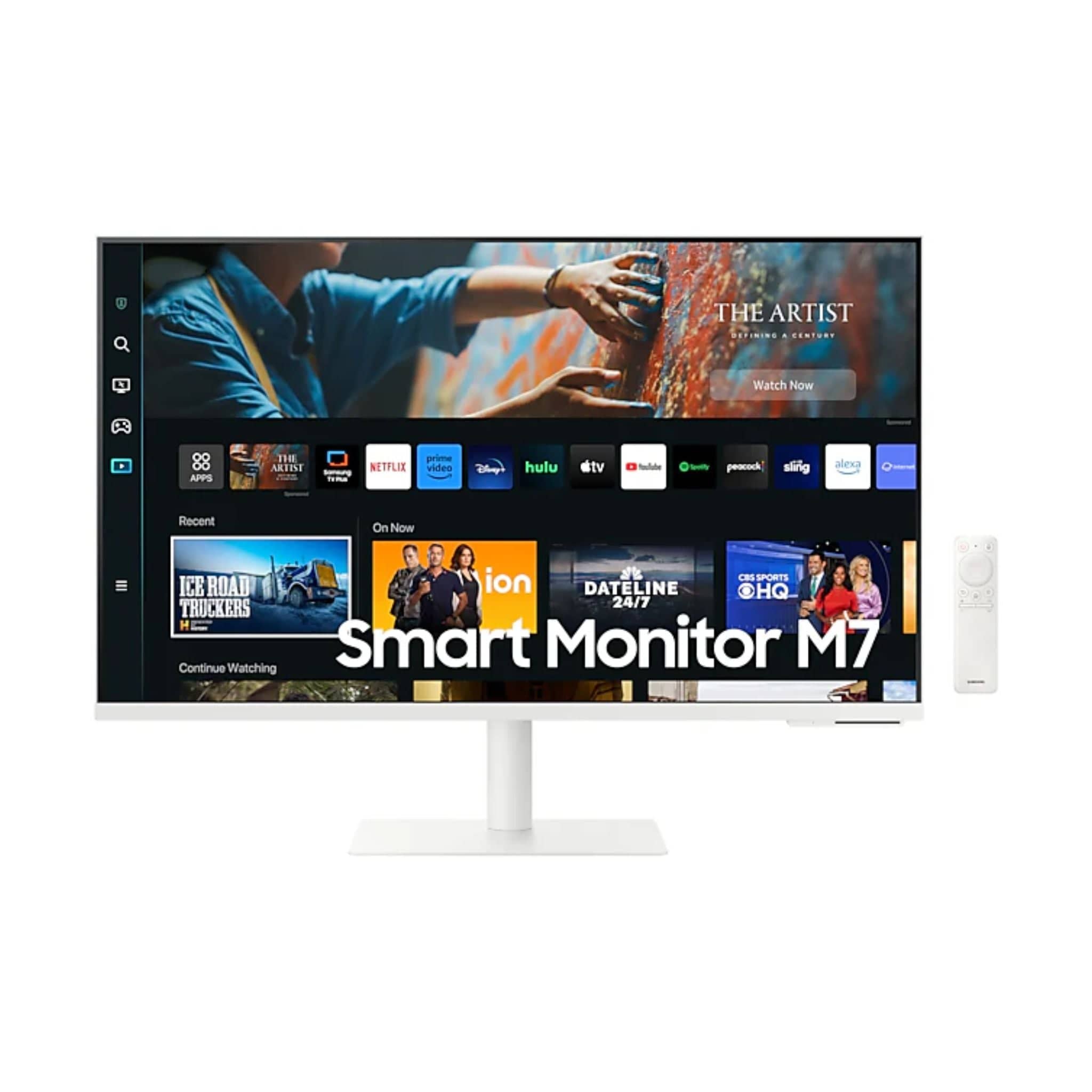 Samsung Monitors Samsung 27" M70C, USB-C, UHD White Smart Monitor with Speakers & Remote