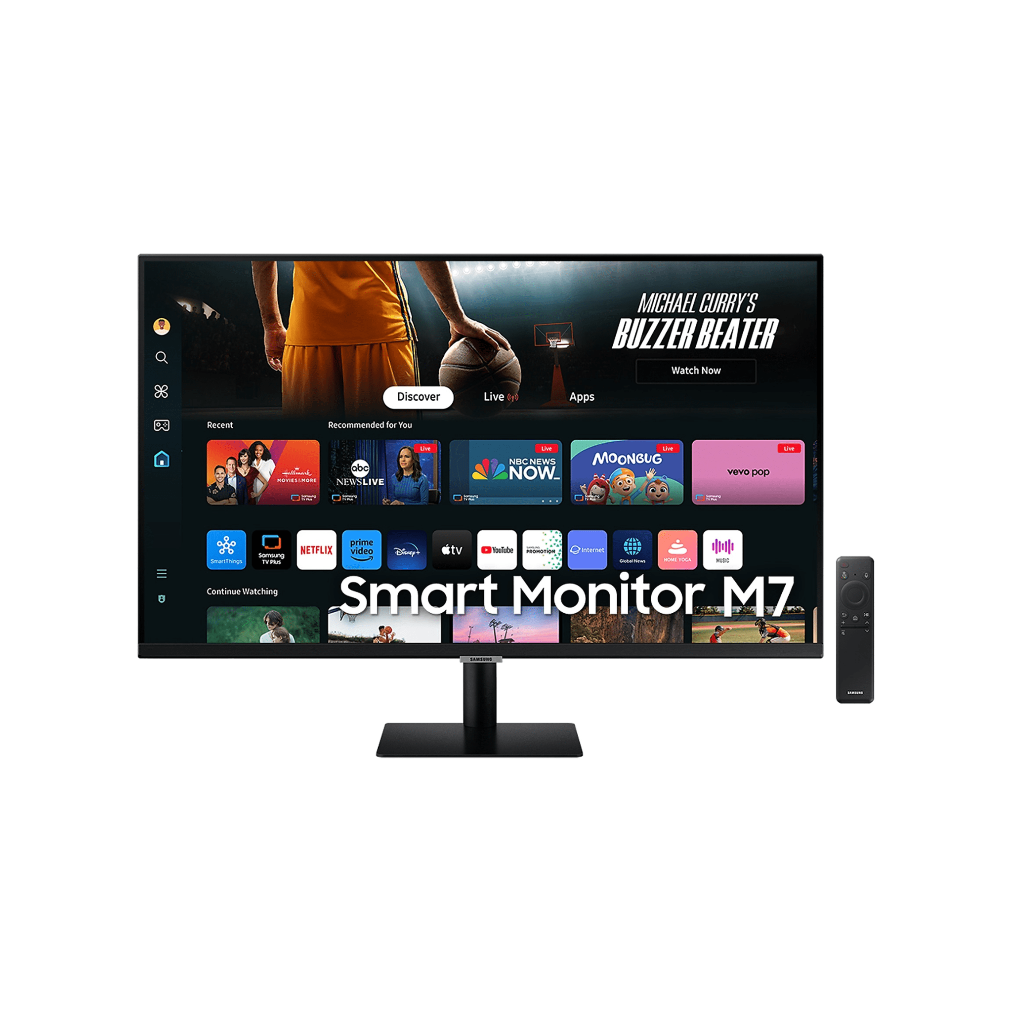 Samsung Monitors Samsung 32" M70D UHD Smart Monitor with Speakers and Remote - Black