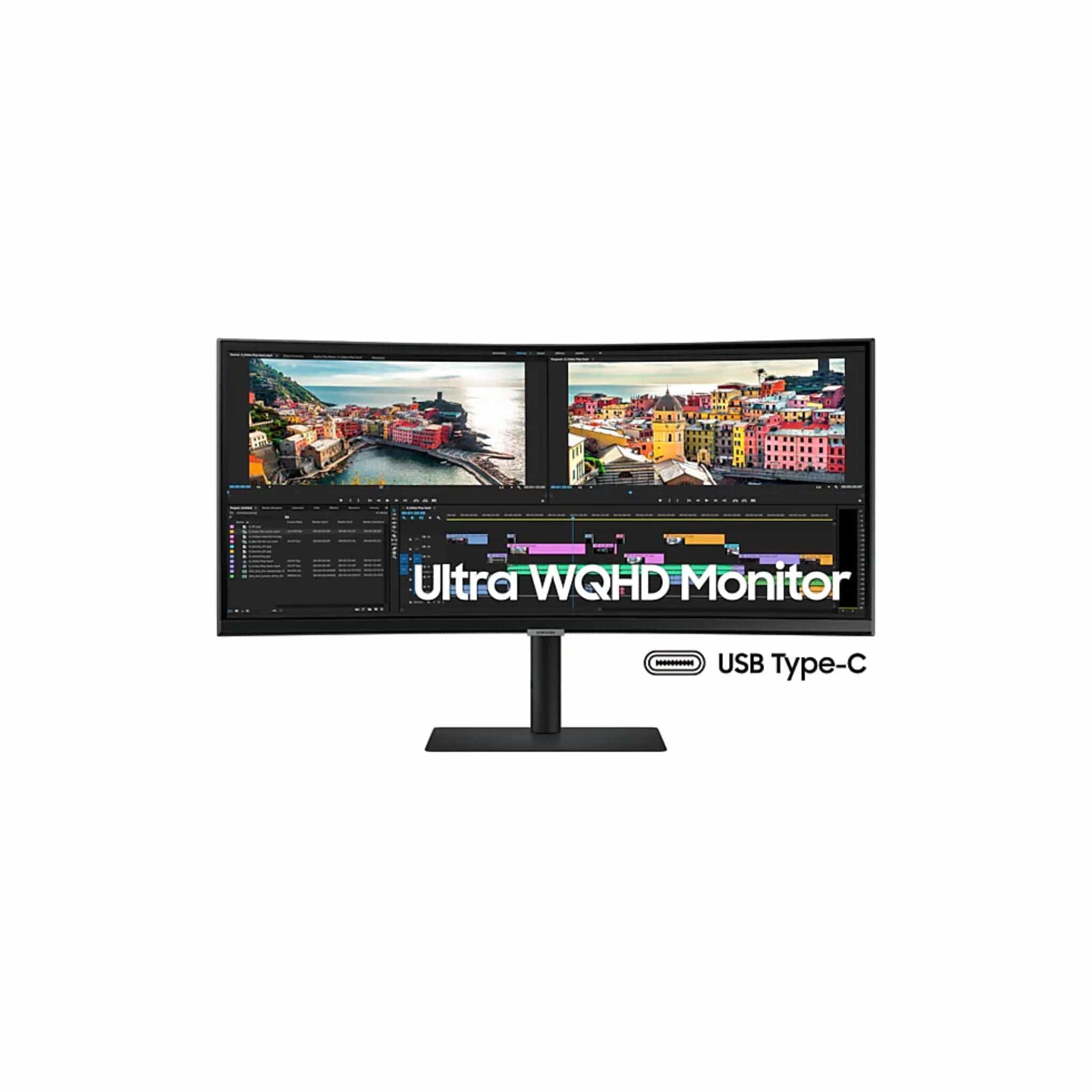 Samsung Monitors Samsung 34" Ultra WQHD Monitor with 1000R curvature, USB type-C and LAN port