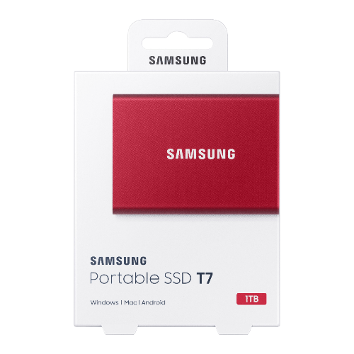 Samsung Samsung Portable T7 1TB SSD- USB 3.2  (Red)