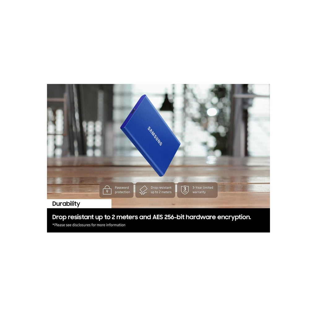 Samsung Storage Samsung T7 Portable SSD - 2 TB - USB 3.2 Gen.2 External SSD Titanium Grey (MU-PC2T0T/WW)