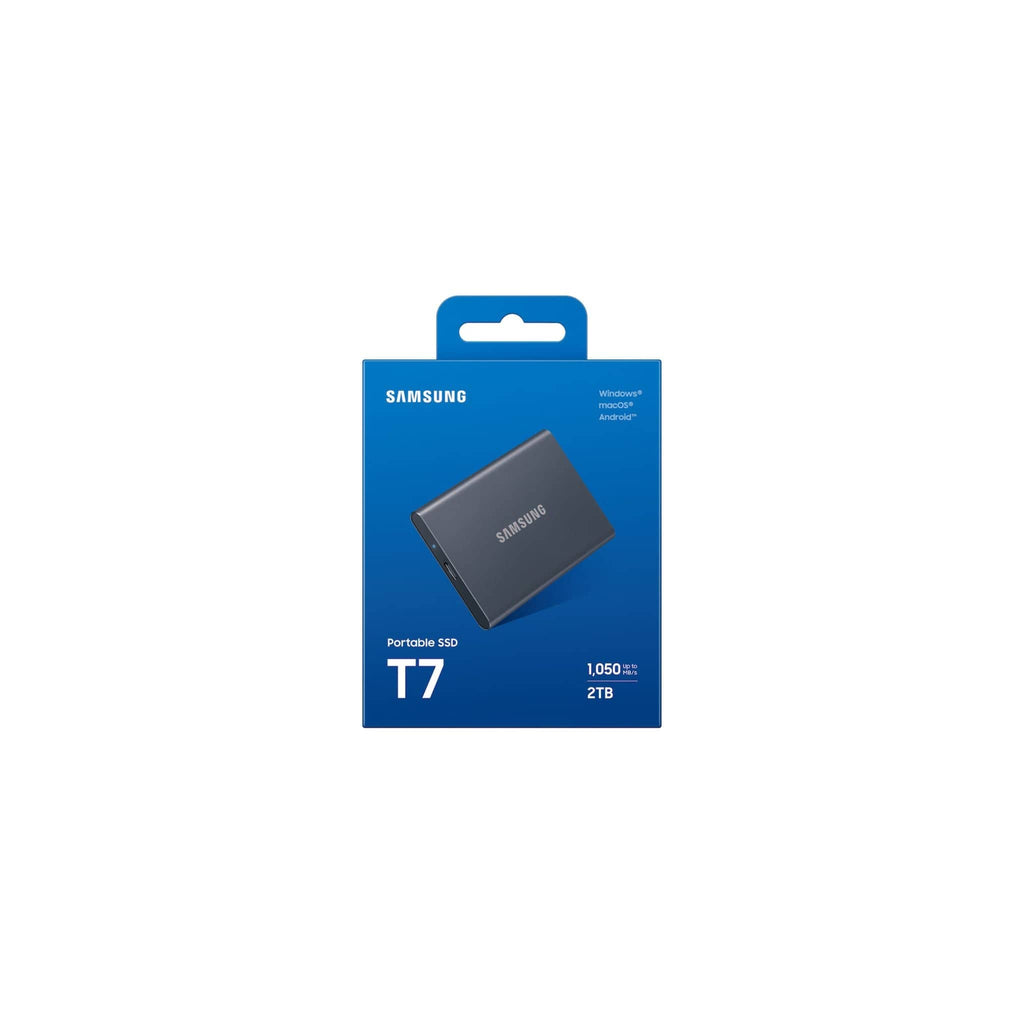 Samsung Storage Samsung T7 Portable SSD - 2 TB - USB 3.2 Gen.2 External SSD Titanium Grey (MU-PC2T0T/WW)