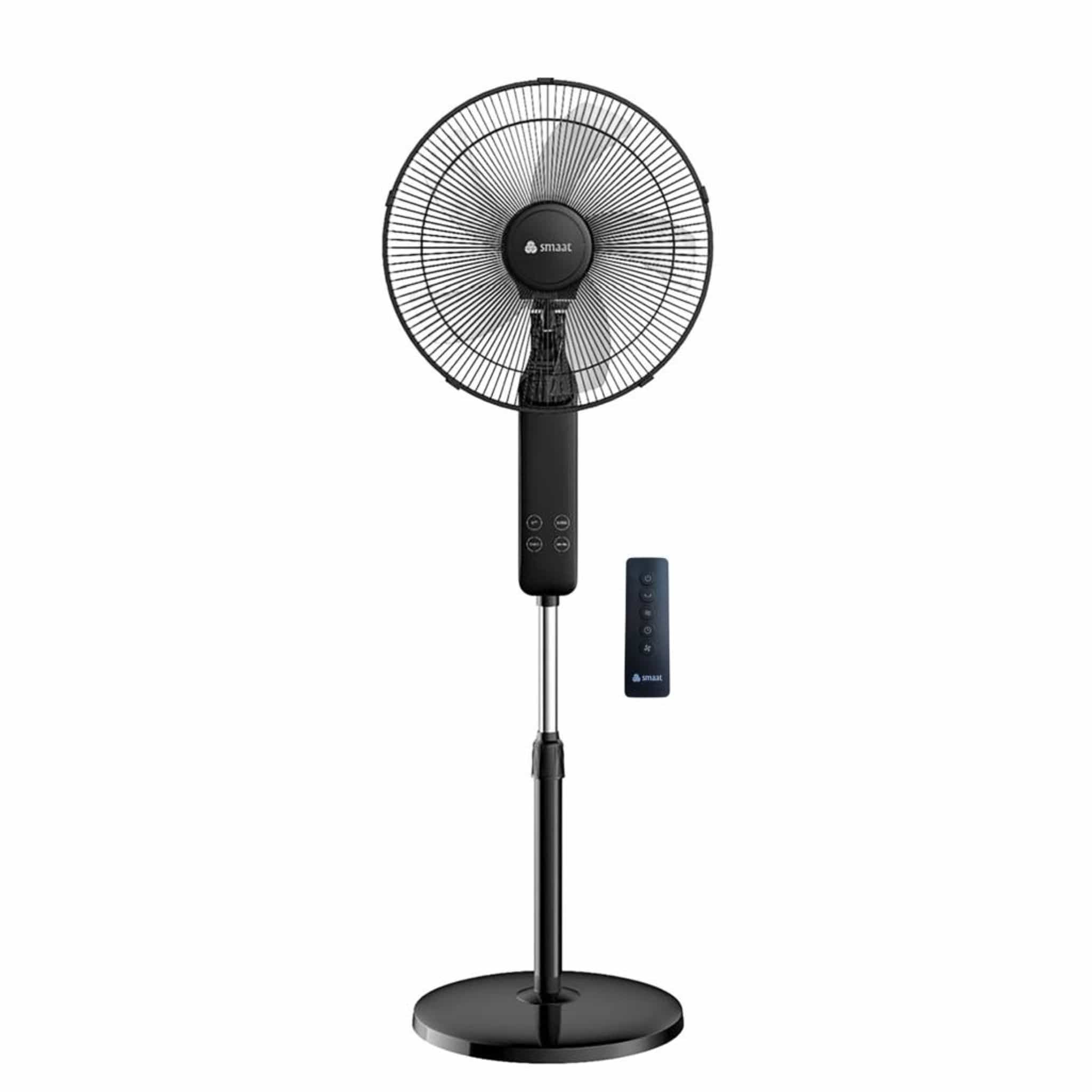 Smaat Electric Fans Smaat SMTF-1805BAR 5 ABS Blade Stand Fan with Timer and Remote - Black