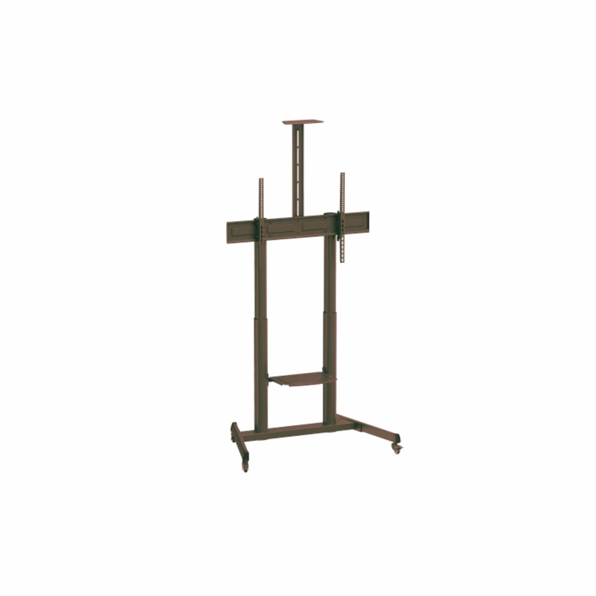 Smaat Interactive Products And Accessories Smaat 60" - 100" Mobile Height-Adjustable Interactive Flat Panel and Television Cart with Quick-Release Spring Lock.