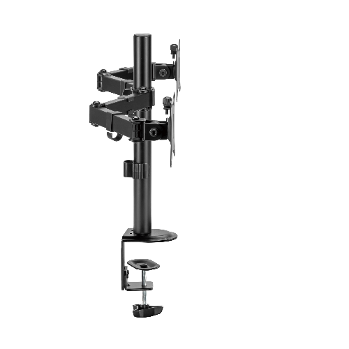 Smaat Others Smaat SDA102BK Dual Monitor Stand for 13 to 32 Inch Screens, Dual Monitor Arm Ergonomic Viewing Angle, Dual Monitor Mount - Adjustable Tilt ±90°/ Swivel 180°/ Rotate 360°/ VESA 75/100mm