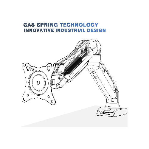 Smaat Others SMAAT Single Gas Spring Monitor Arm for 13”-32” Screen
