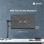 Smaat Others Smaat SSN101BK Single Monitor Arm for 13 - 32 " Screen