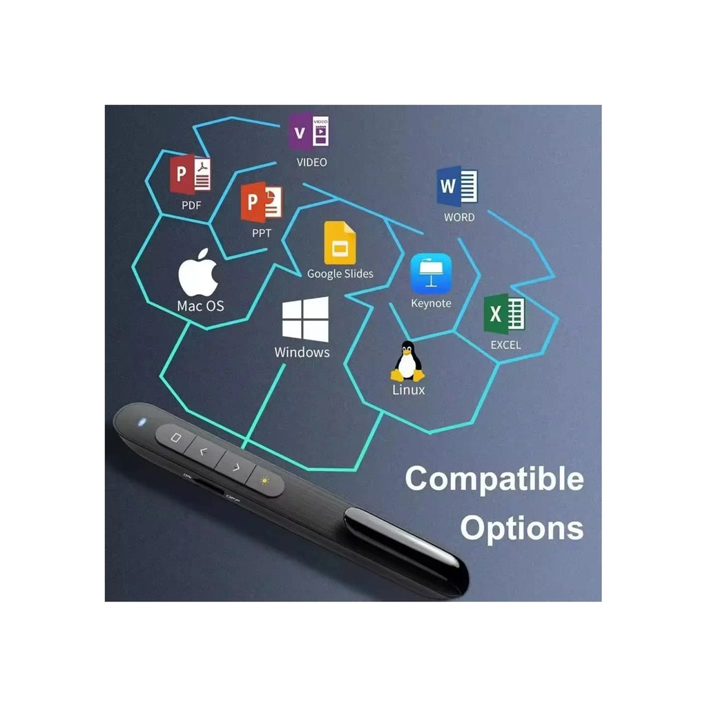 Smaat Projector Accessories Smaat Wireless Presenter Flip Pen, 2.4GHz Powerpoint Presentation Remote Control Laser Pointer Office PowerPoint PPT Remote Control Clicker Presenter