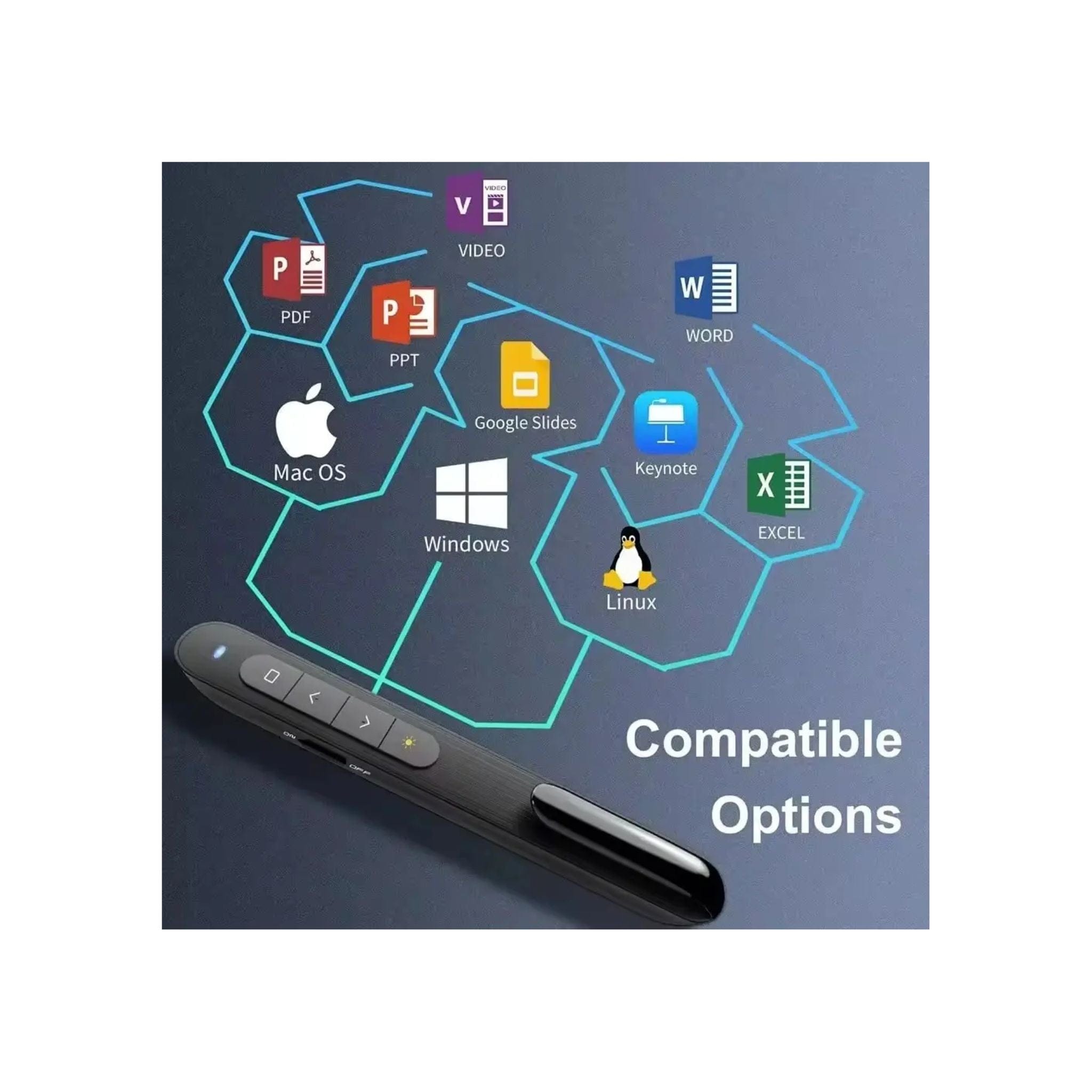 Smaat Projector Accessories Smaat Wireless Presenter Flip Pen, 2.4GHz Powerpoint Presentation Remote Control Laser Pointer Office PowerPoint PPT Remote Control Clicker Presenter