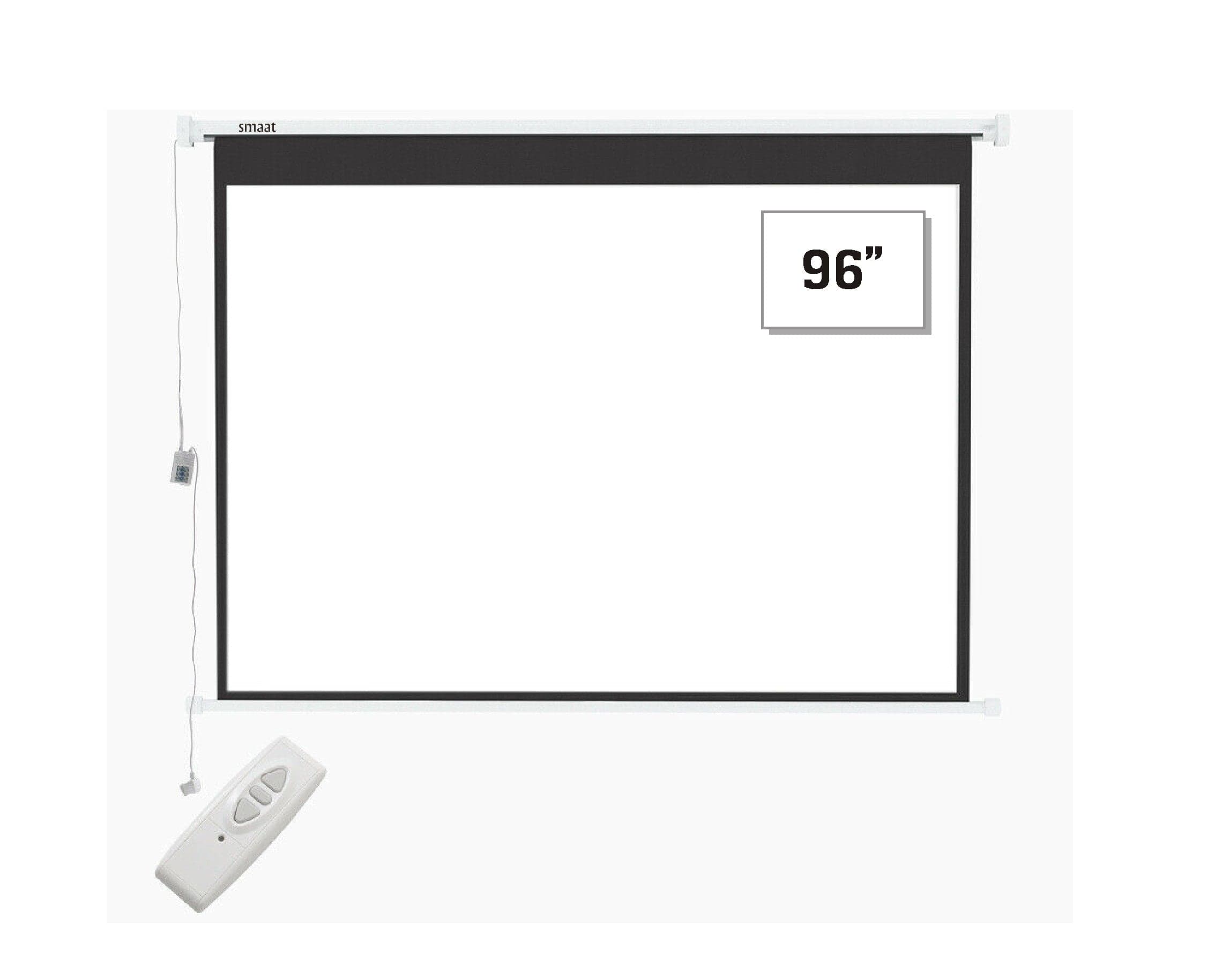 Smaat SMAAT 96 X 96 Inch HD Electric Motorised Projector Screen With Remote Control