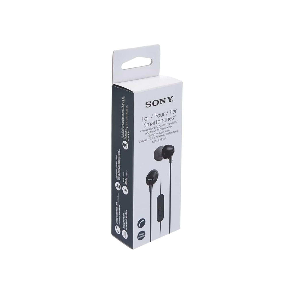Sony Headphones Sony MDREX15AP in-Ear Earbud Headphones with Mic, Black