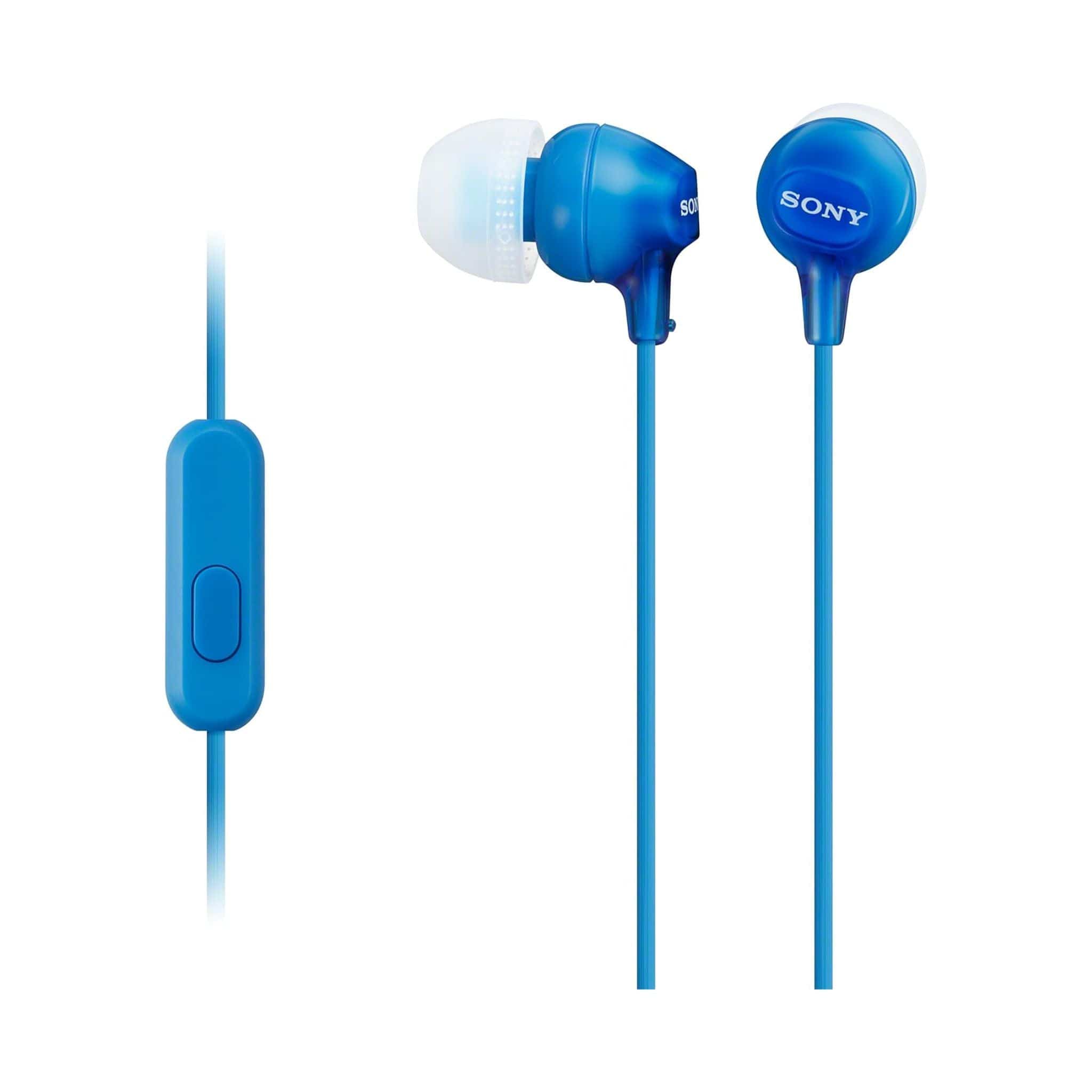 Sony Headphones Sony MDREX15AP in-Ear Earbud Headphones with Mic, Blue Main image