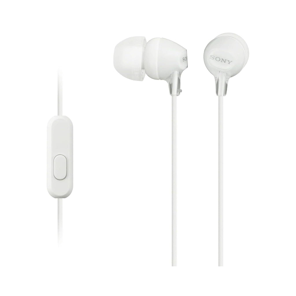 Sony Headphones Sony MDREX15AP in-Ear Earbud Headphones with Mic, White