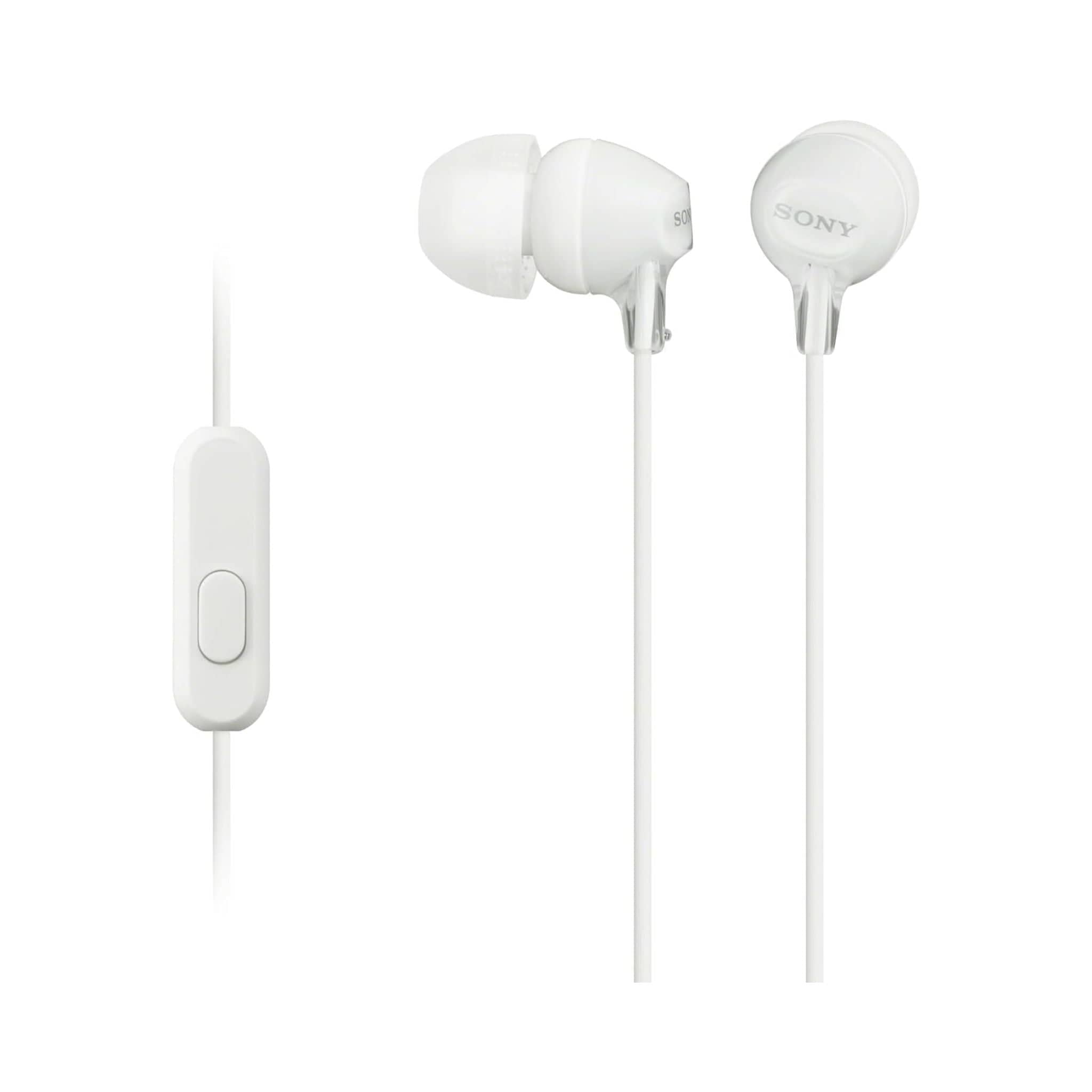 Sony Headphones Sony MDREX15AP in-Ear Earbud Headphones with Mic, White