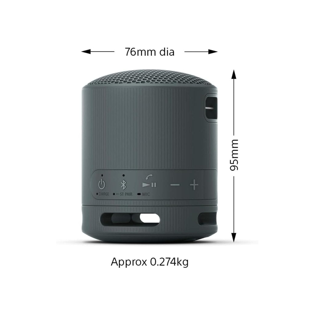 Sony Headphones Sony SRS-XB100 - Wireless Bluetooth, Portable, Lightweight, Compact, Outdoor, Travel Speaker - Black