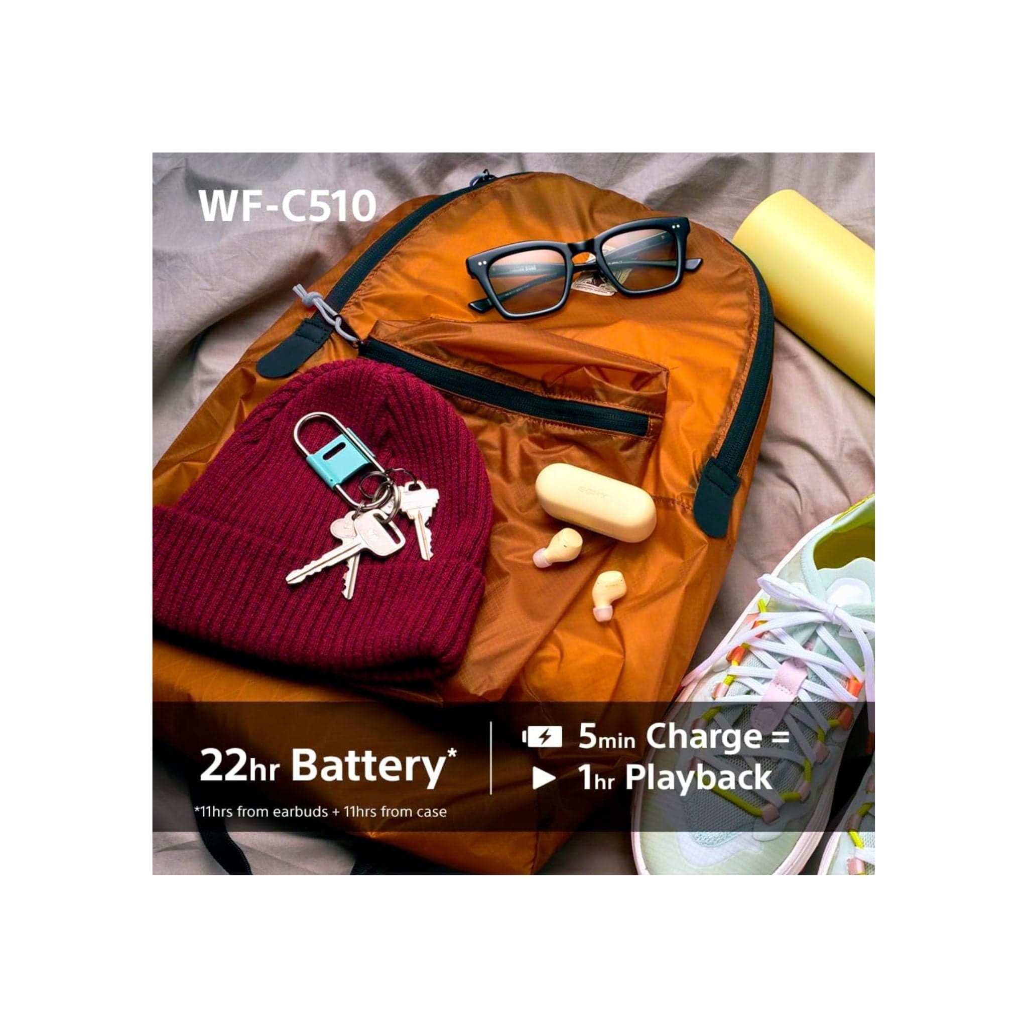 Sony Headphones Sony WF-C510 Truly Wireless Earbuds – Small, Light, Bluetooth In Ear Headphones - Black