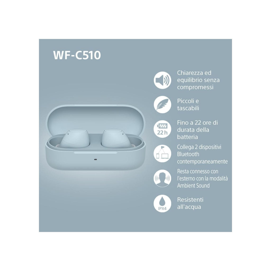 Sony Headphones Sony WF-C510 Truly Wireless Earbuds – Small, Light, Bluetooth In Ear Headphones - Blue